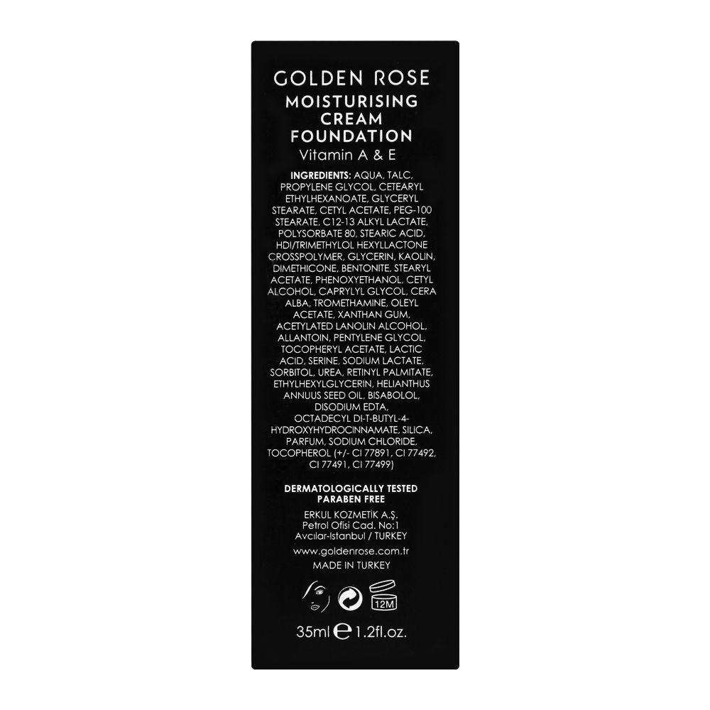 Golden Rose Moisturising Cream Foundation, Vitamin A + E, 06 - Image 4