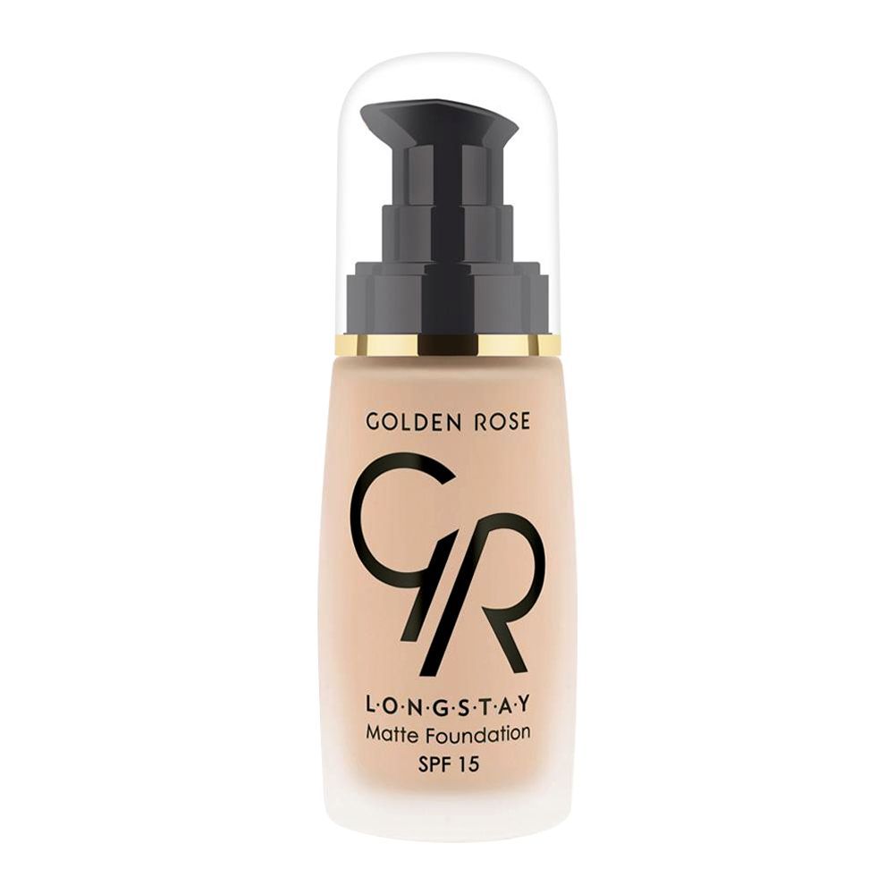Golden Rose Longstay Matte Foundation, SPF 15, Vitamin A + E, 08 - Main Image