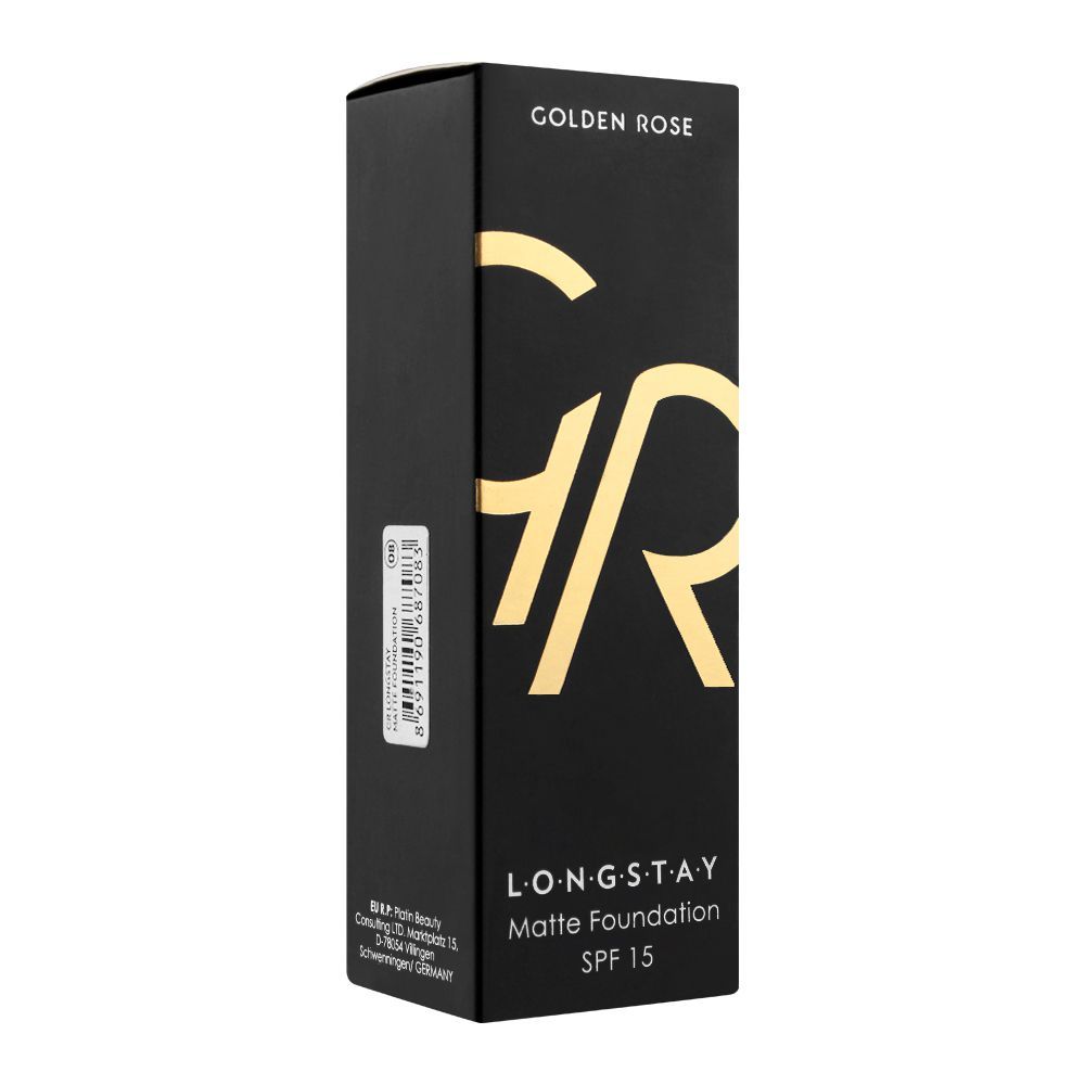Golden Rose Longstay Matte Foundation, SPF 15, Vitamin A + E, 08 - Image 3