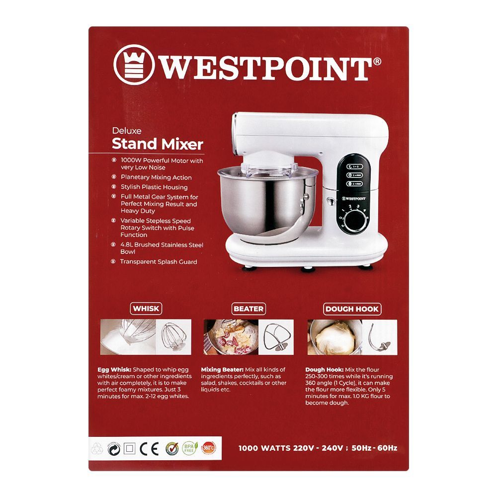 West Point Deluxe Stand Mixer, 1000W, WF-4626 - Image 2