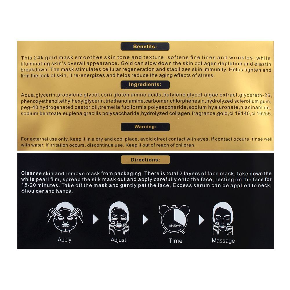 Dr. Rashel 24K Gold Radiance & Anti Aging Essence Mask, 25g - Image 3
