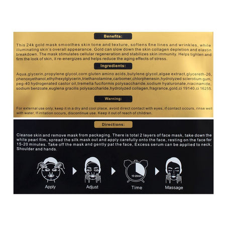 Dr. Rashel 24K Gold Radiance & Anti Aging Essence Mask, 25g - Image 3