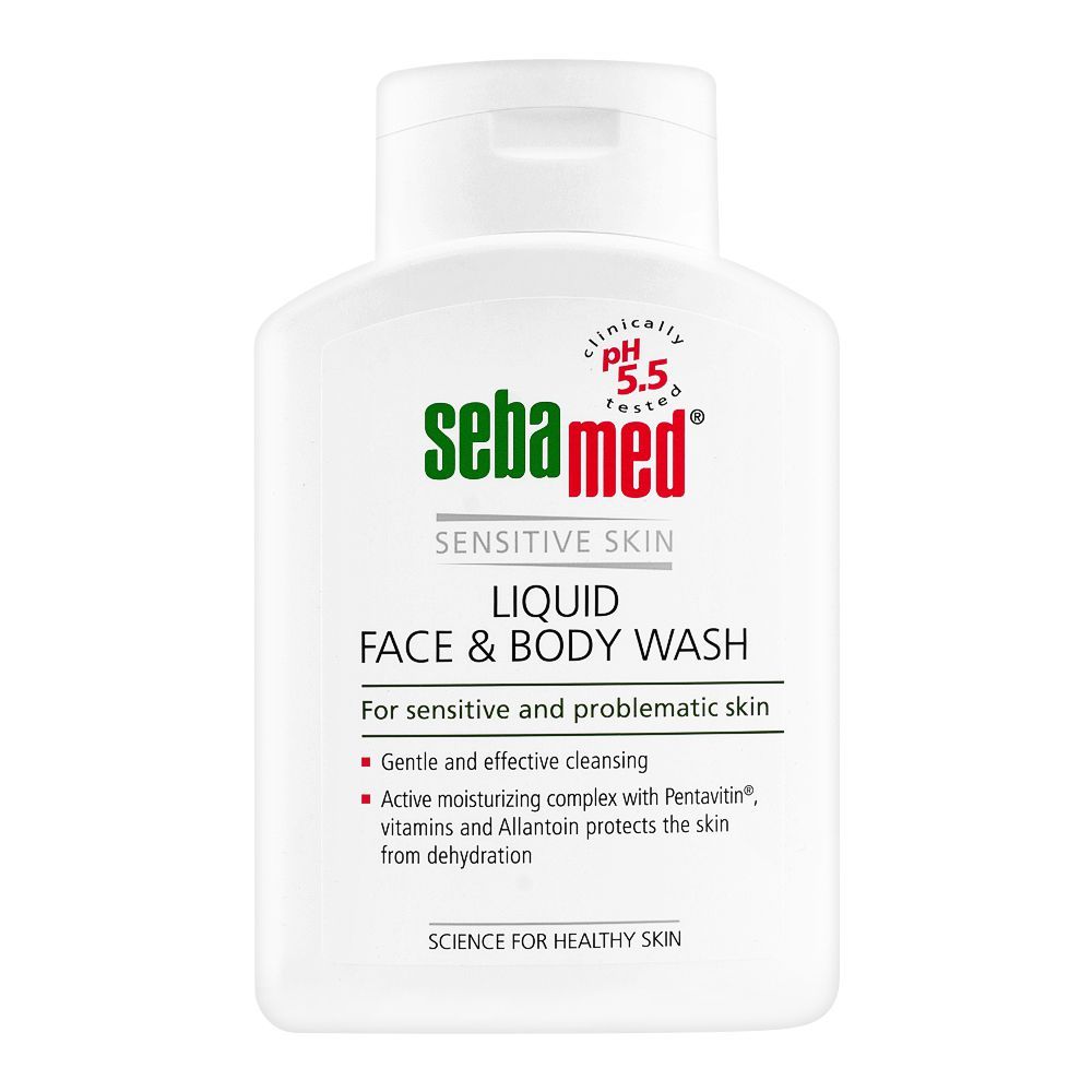 Seba Med Liquid Face & Body Wash, Sensitive Skin, 200ml - Main Image