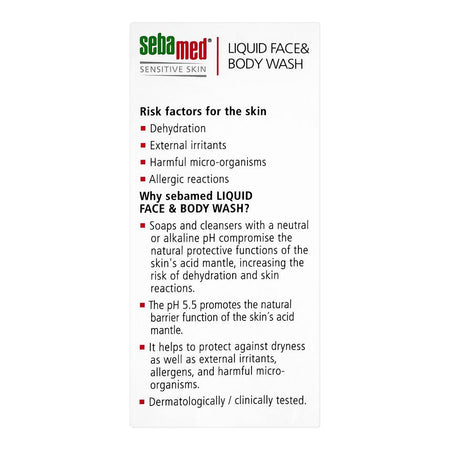 Seba Med Liquid Face & Body Wash, Sensitive Skin, 200ml - Image 4