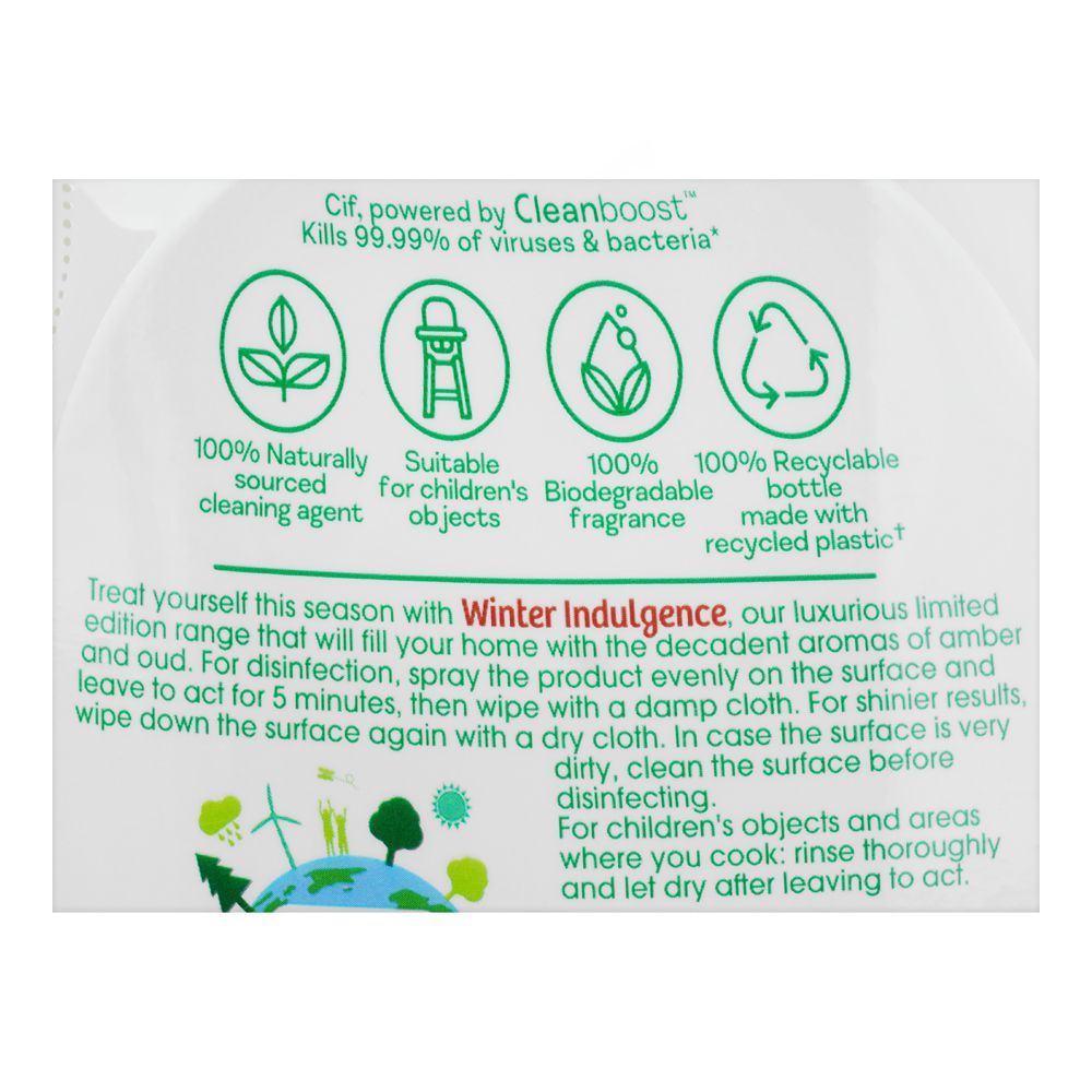 Cif Clean Boost Anti-Bacterial + Shine Multi-Purpose Spray, 700ml - Image 4