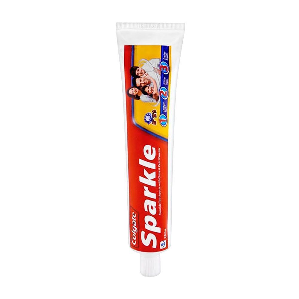 Colgate Sparkle Toothpaste With Clove & Pear Powder, 200g, Brush Pack - Main Image