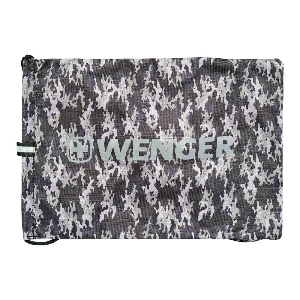 Wenger Flow Up Lightweight Drawstring Bag, Black Camouflage, 610192 - Main Image