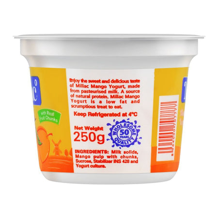 Millac Mango Fruit Yogurt, 250g - Image 2