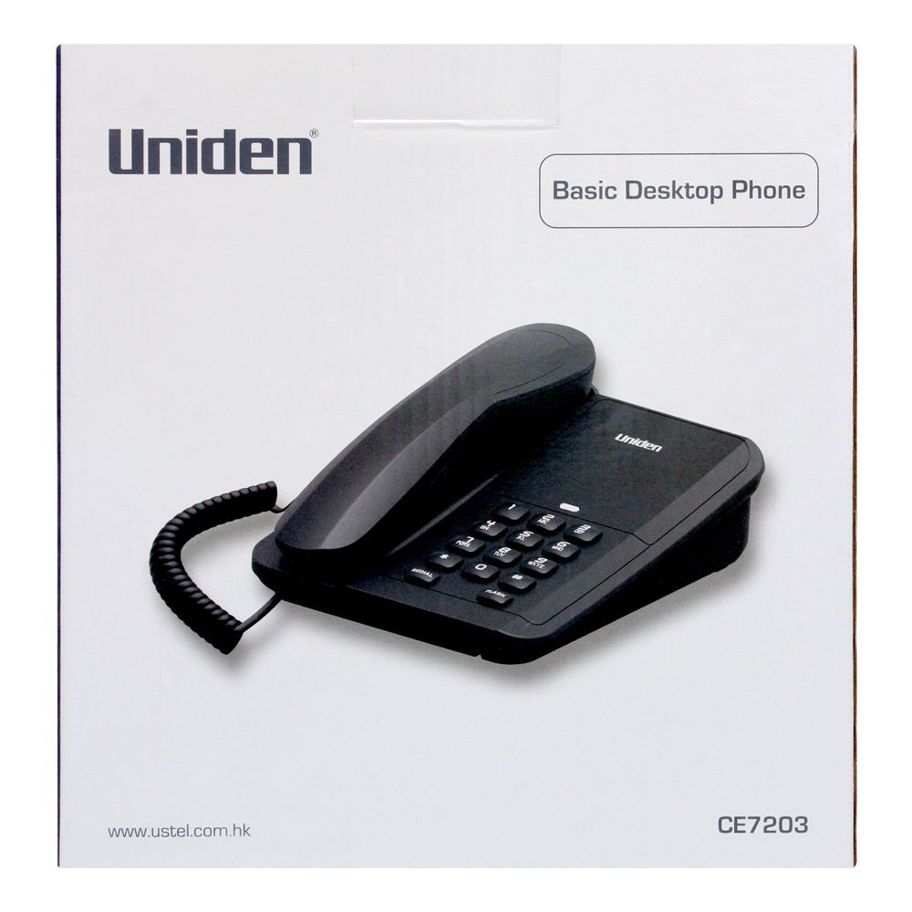Uniden Basic Desktop Landline Phone, Black, CE7203 - Image 3