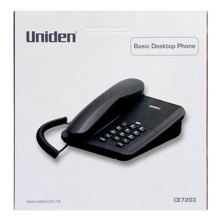 Uniden Basic Desktop Landline Phone, Black, CE7203 - Image 3