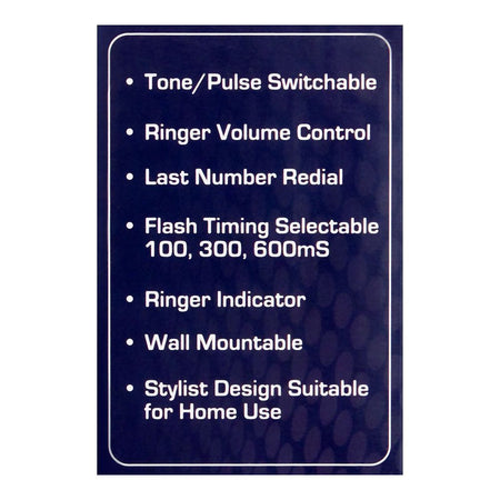 Uniden Basic Desktop Landline Phone, Black, CE7203 - Image 5