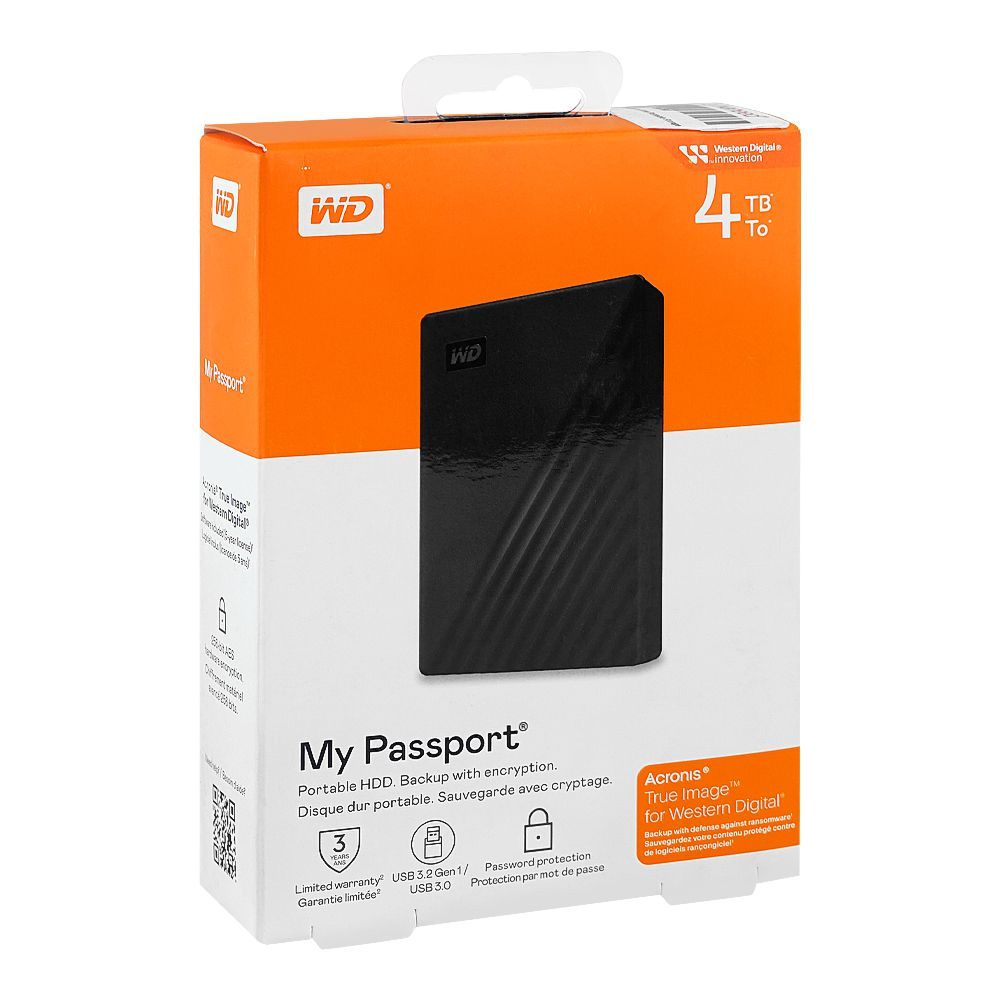 WD My Passport Portable Hard Drive, 4TB - Image 2