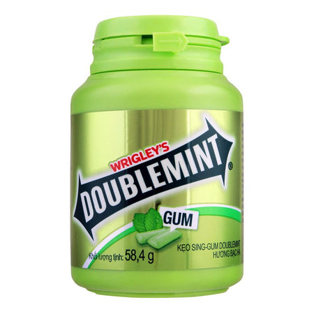 Wrigley's Doublemint Peppermint Gum, Bottle, 58.5g - Main Image