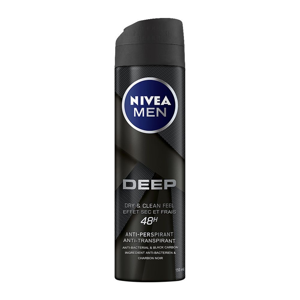 Nivea Men 48H Deep Dry & Clean Feel Anti-Perspirant Deodorant Body Spray, 150ml - Main Image