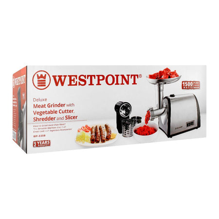 West Point Deluxe Meat Grinder, With Vegetable Cutter, Shredder & Slicer, 1500W, WF-3350 - Image 2