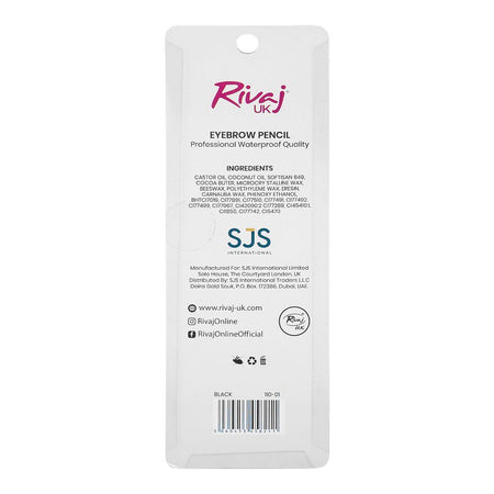 Rivaj UK 2in1 Super Thick Eyebrow Pencil, Black - Image 2