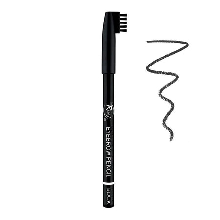 Rivaj Waterproof Eyebrow Pencil With Brush, Black - Main Image