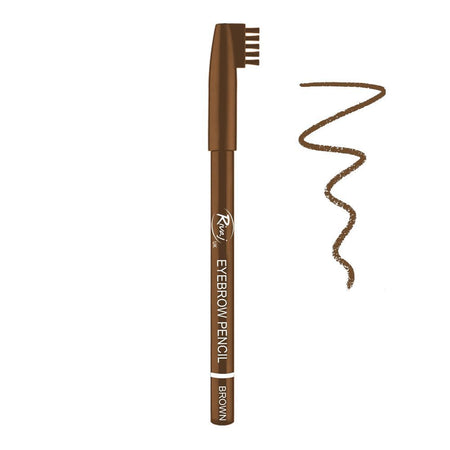 Rivaj Waterproof Eyebrow Pencil With Brush, Brown - Main Image