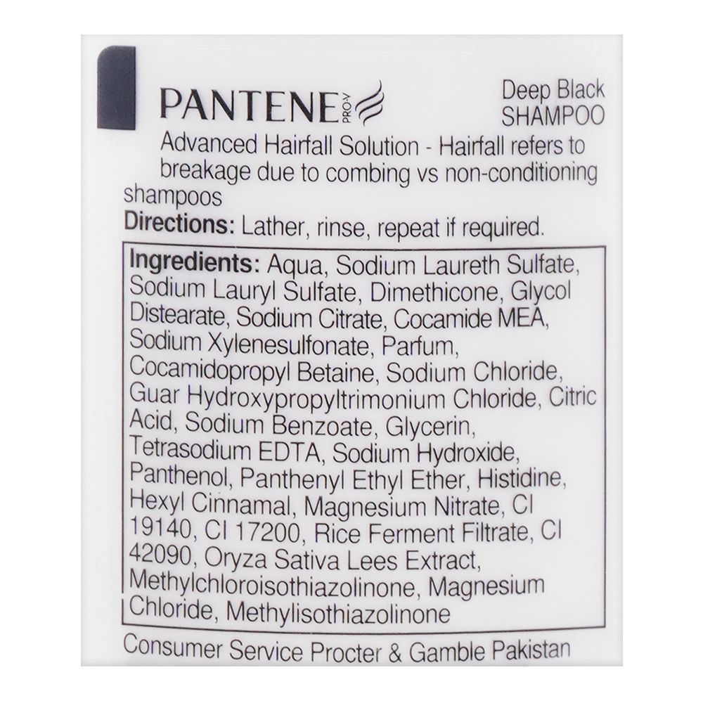 Pantene Advanced Hair Fall Solution + Deep Black Shampoo, 360ml - Image 3