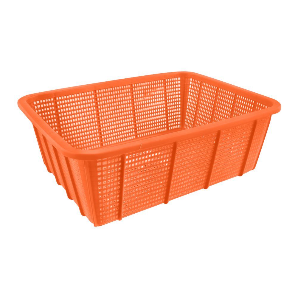 Lion Star Square Multi-Purpose Plastic Basket, Orange, Small, BW-26 - Main Image