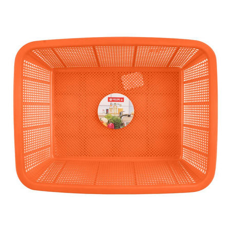 Lion Star Square Multi-Purpose Plastic Basket, Orange, Small, BW-26 - Image 3