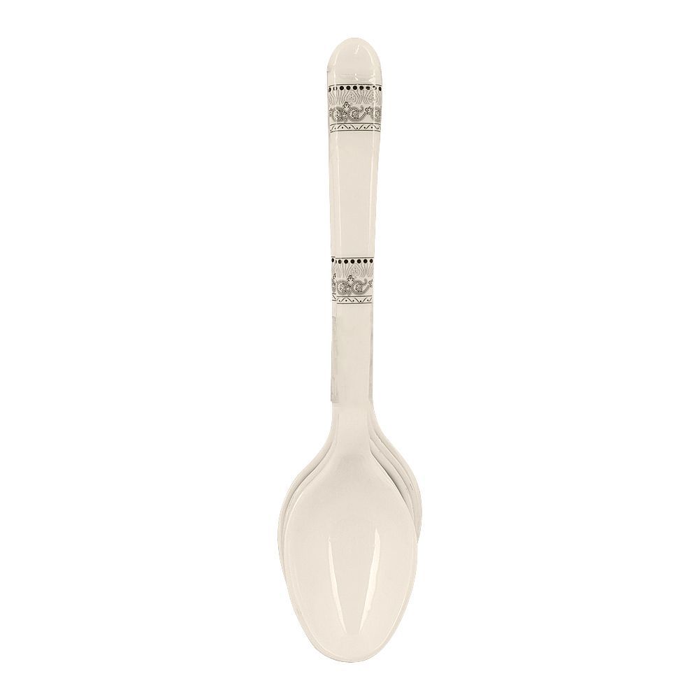 Sky Melamine Dinner Spoons, Grey, Sturdy Cutlery Set, Modern Design, 6-Pack - Main Image