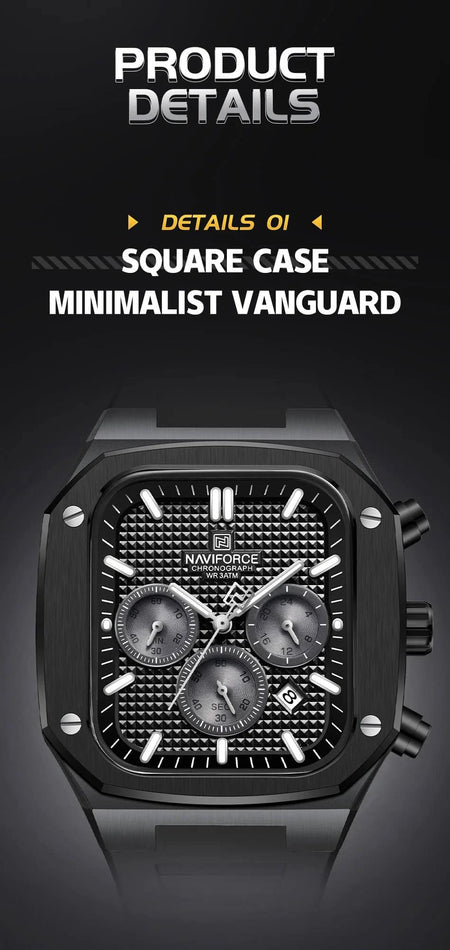 Naviforce NF-8037 Square Chronograph Edition image 12