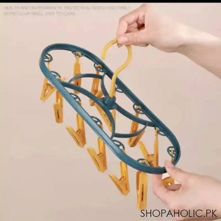 12 clips rotatable clothing rack image3