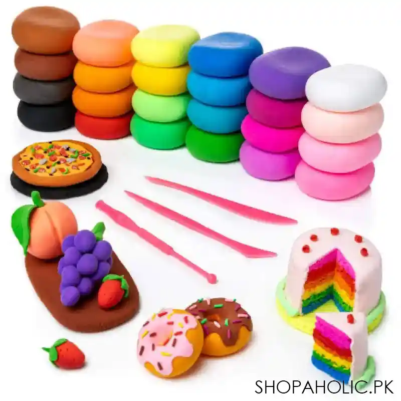 12 color modelling clay with tools image3
