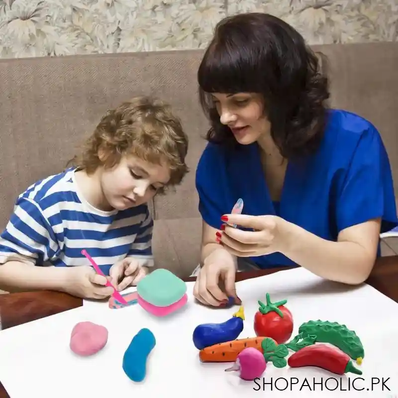 12 color modelling clay with tools image4