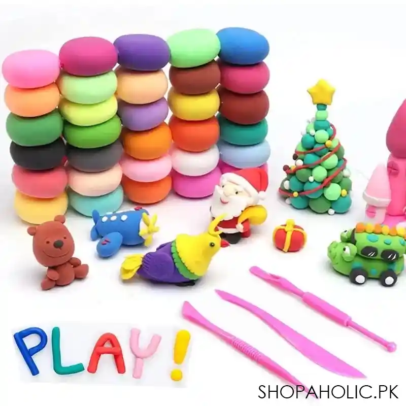 12 color modelling clay with tools main image