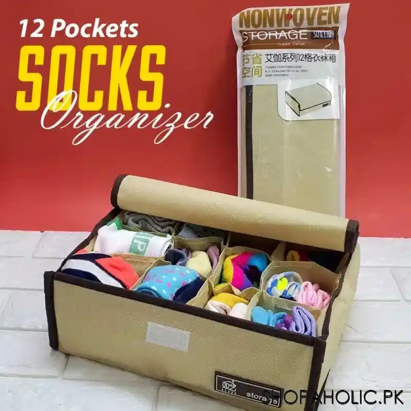 12 pockets nonwoven storage socks organizer main image