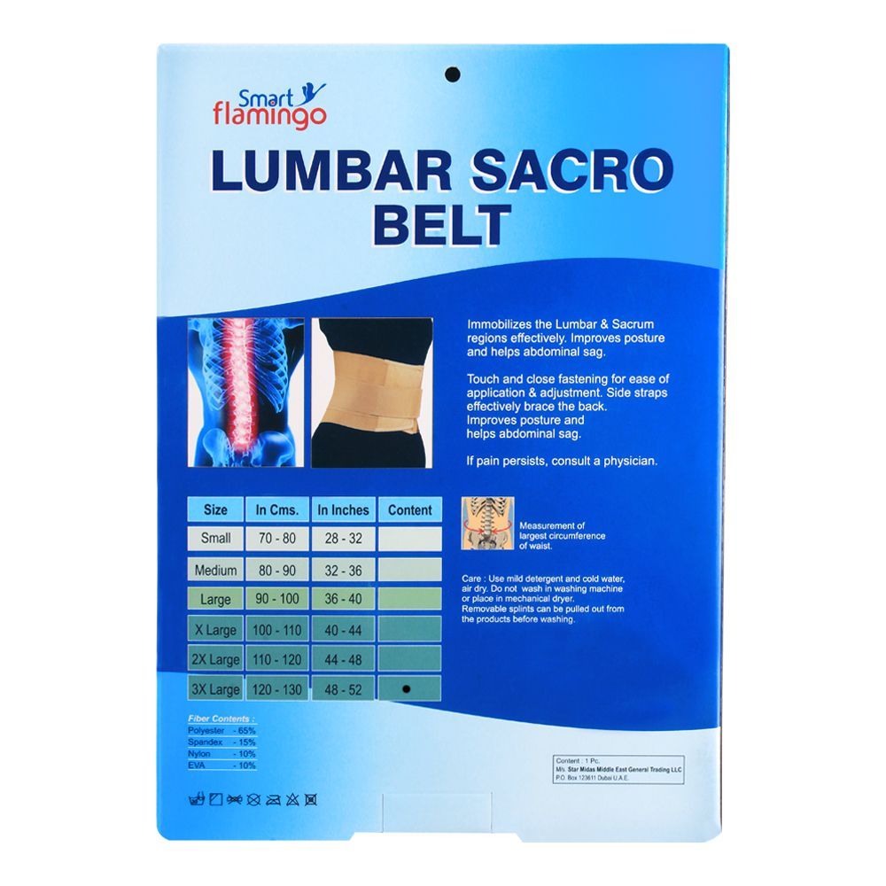 Smart Flamingo Lumbar Sacro Belt, 3XL - Image 2