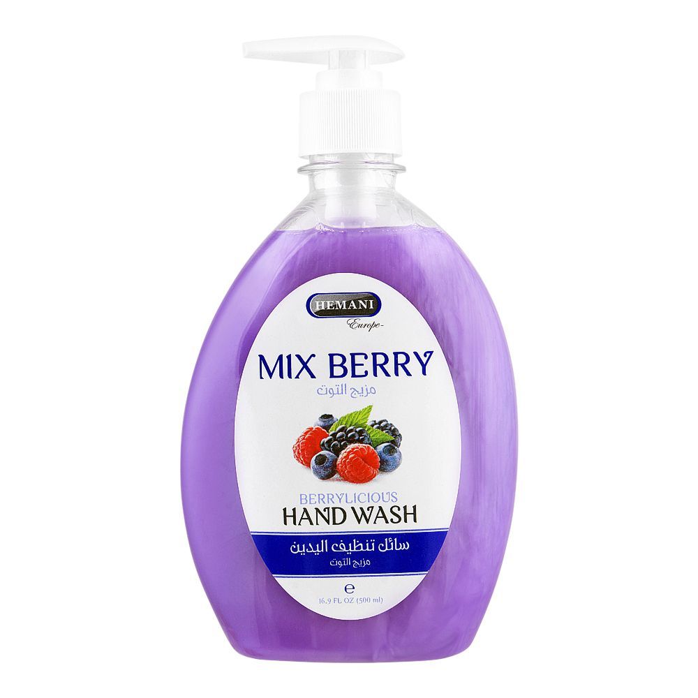 Hemani Berrrylicious Hand Wash, Mix Berry, 500ml - Main Image