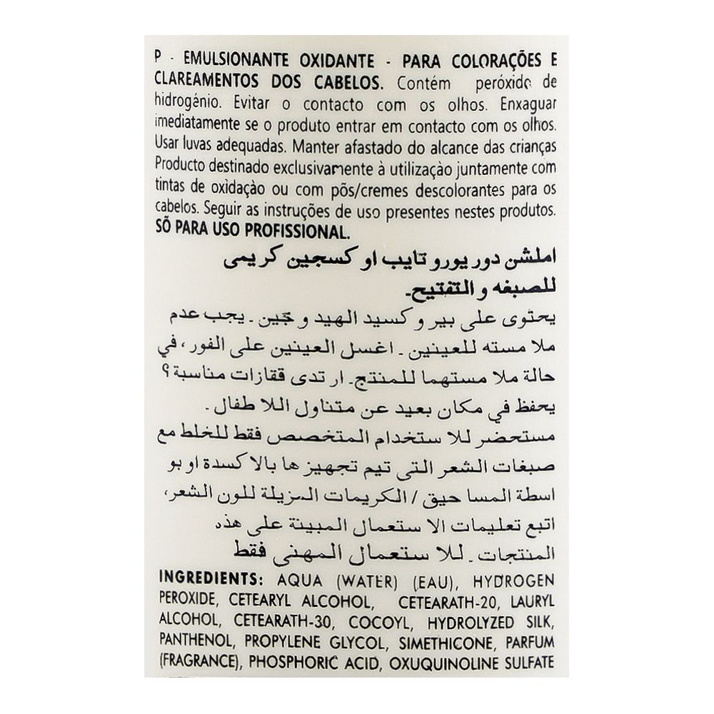 Dikson Emulsiondor Eurotype Developer 6% 20 Vol, For Hair Colouring & Lightening, 980ml - Image 4