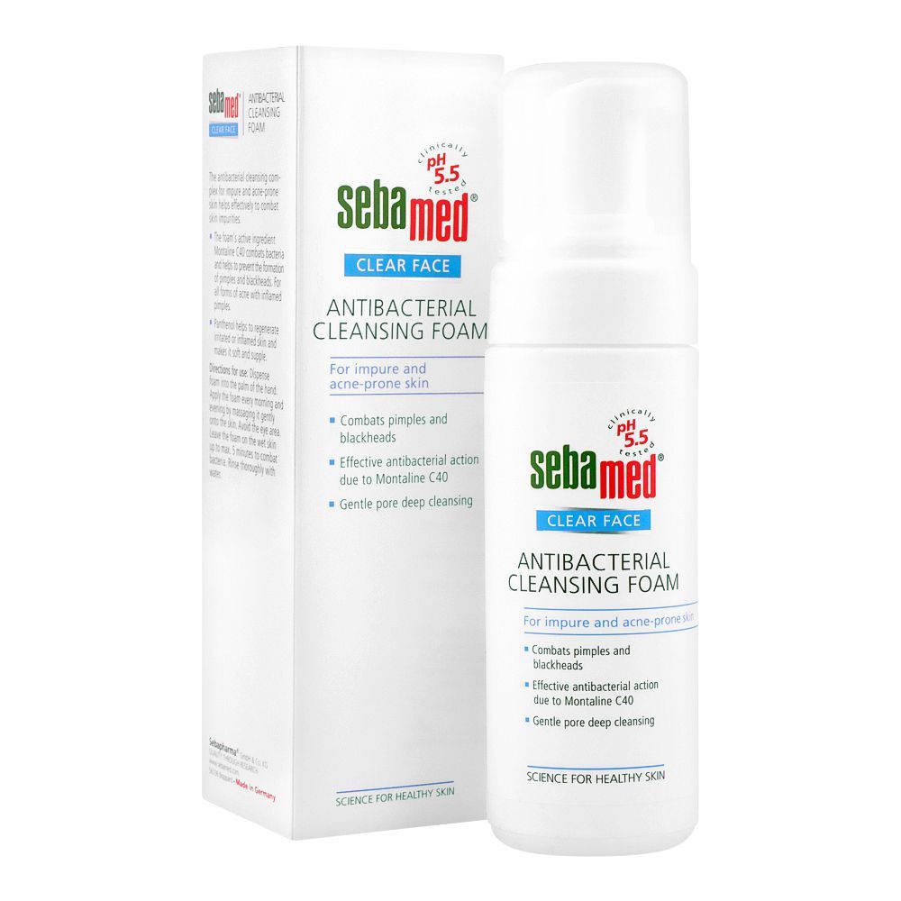 Seba Med Anti-Bacterial Cleansing Foam For Impure & Acne-Prone Skin, Science For Healthy Skin, 150ml - Main Image