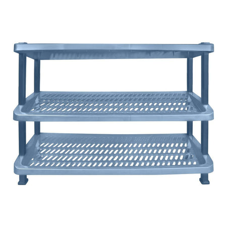 Lion Star Maxi Plastic Shoes Rack, 3 Stacks, Blue, A-53 - Image 2