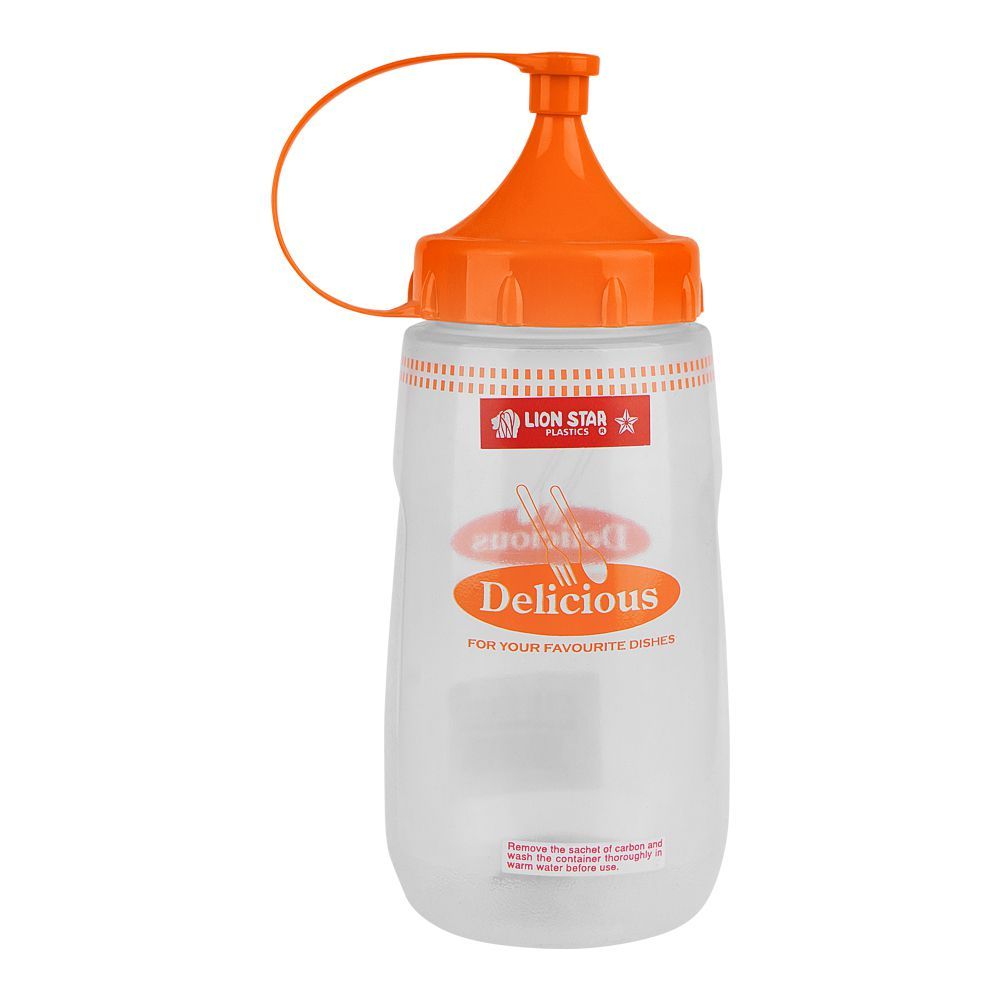 Lion Star Plastic Bistro Sauce Keeper, 475ml, Orange, TS-47 - Main Image