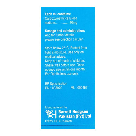 Barrett Hodgson Optheez Lubricant Eye Drops, 10ml - Image 3
