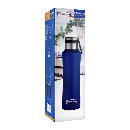Homeatic Leisure & Sports Cup Steel Water Bottle, Black, 550ml, KA-038 - Image 2