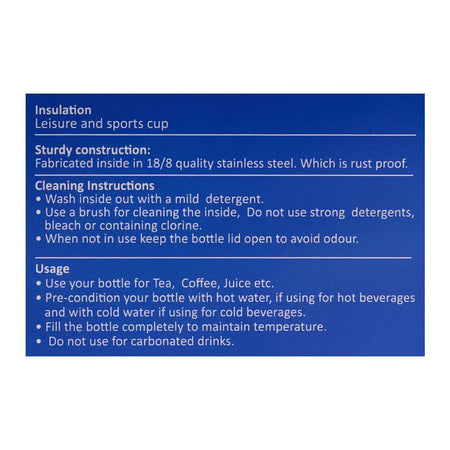 Homeatic Leisure & Sports Cup Steel Water Bottle, Black, 550ml, KA-038 - Image 3