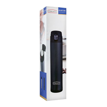 Homeatic Leisure & Sports Cup Steel Water Bottle, Black, 500ml, KD-837 - Image 2