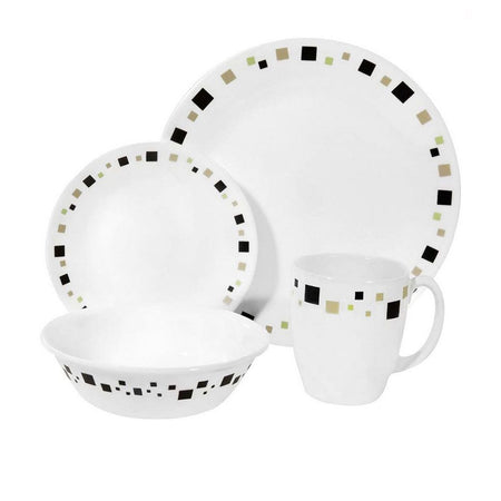 Corelle Livingware Breakfast Set, Geometric, 16 Piece, 16-GM-PH - Main Image