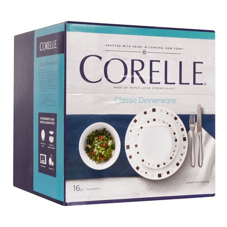 Corelle Livingware Breakfast Set, Geometric, 16 Piece, 16-GM-PH - Image 2