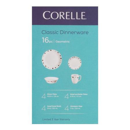 Corelle Livingware Breakfast Set, Geometric, 16 Piece, 16-GM-PH - Image 5