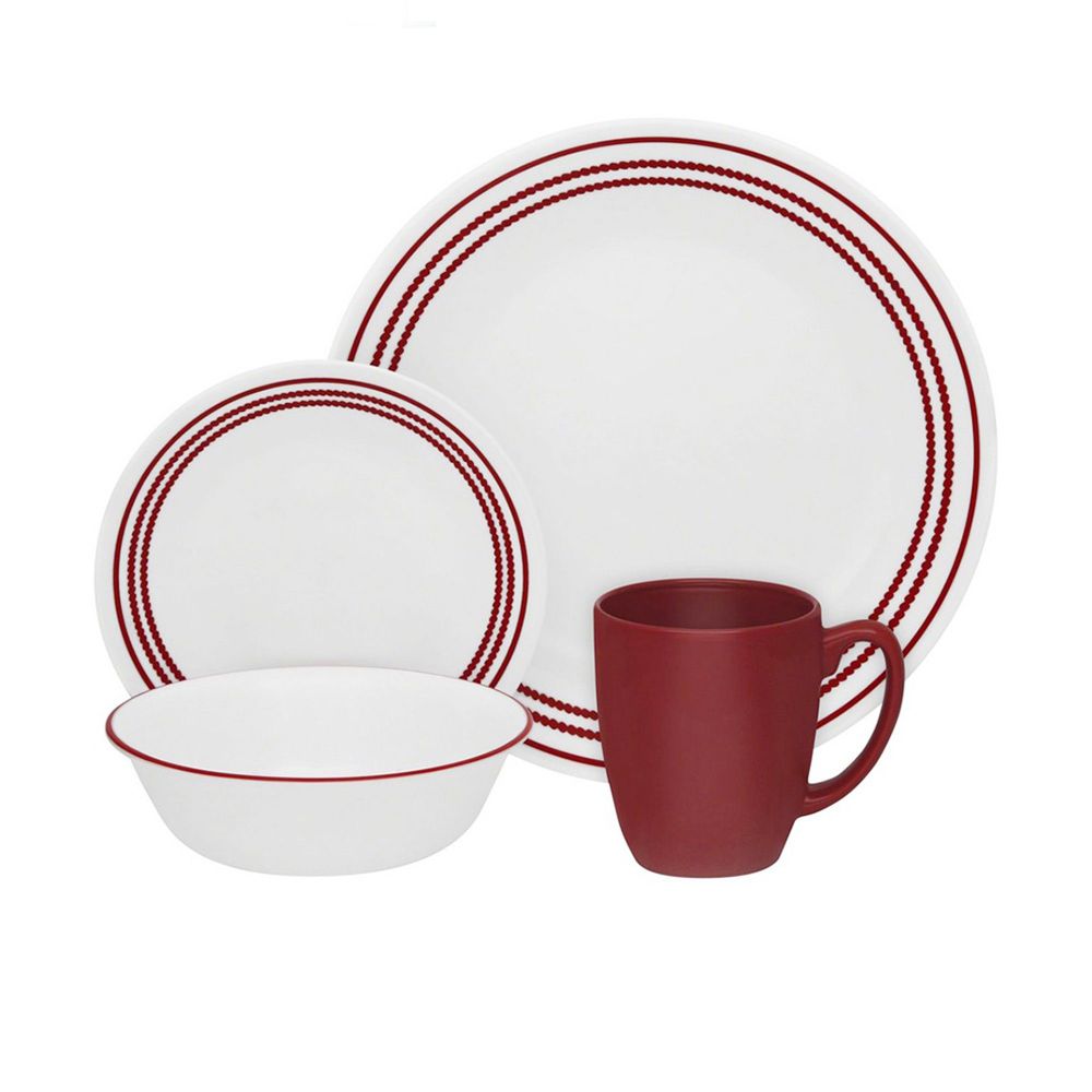 Corelle Livingware Breakfast Set, Onyx Black, 16 Piece, 16-OXB-PH - Main Image