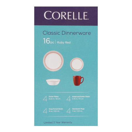Corelle Livingware Breakfast Set, Onyx Black, 16 Piece, 16-OXB-PH - Image 5