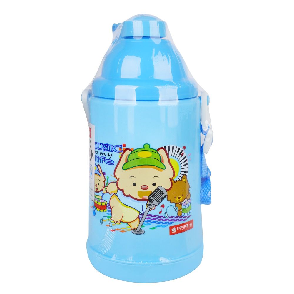 Lion Star Plastic Polar Cooler Water Bottle, 500ml, Blue, HU-29 - Main Image