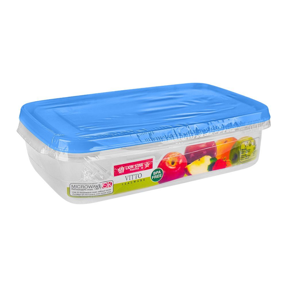 Lion Star Plastic Vitto Sealware Food Container, 950ml, Blue, VT-5 - Main Image