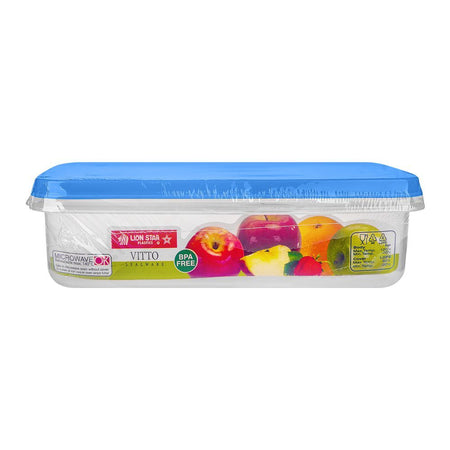Lion Star Plastic Vitto Sealware Food Container, 950ml, Blue, VT-5 - Image 2